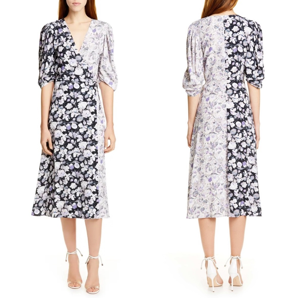Amur Nalla Floral MIDI Wrap Dress